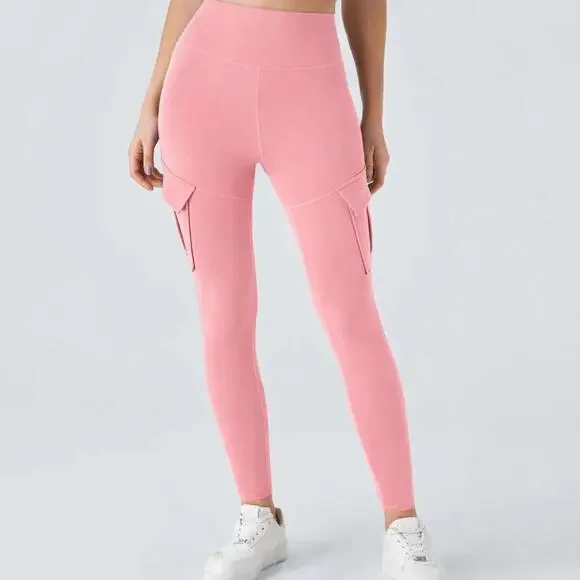 NWT Halara DayStretch High Waisted Cargo Pocket Skinny Yoga Leggings 7/8 Size XS - Picture 2 of 9